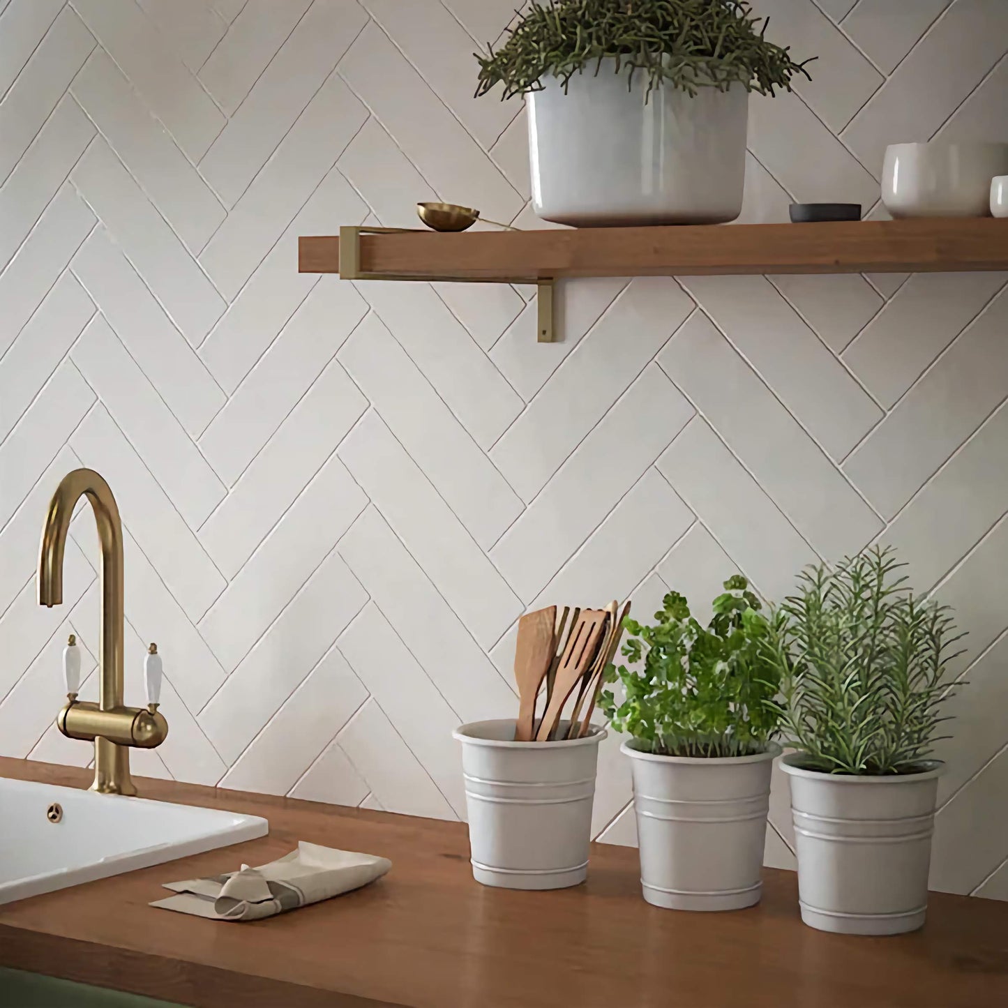 Dorset Bone Gloss Ceramic Wall Tiles 7.5x30cm