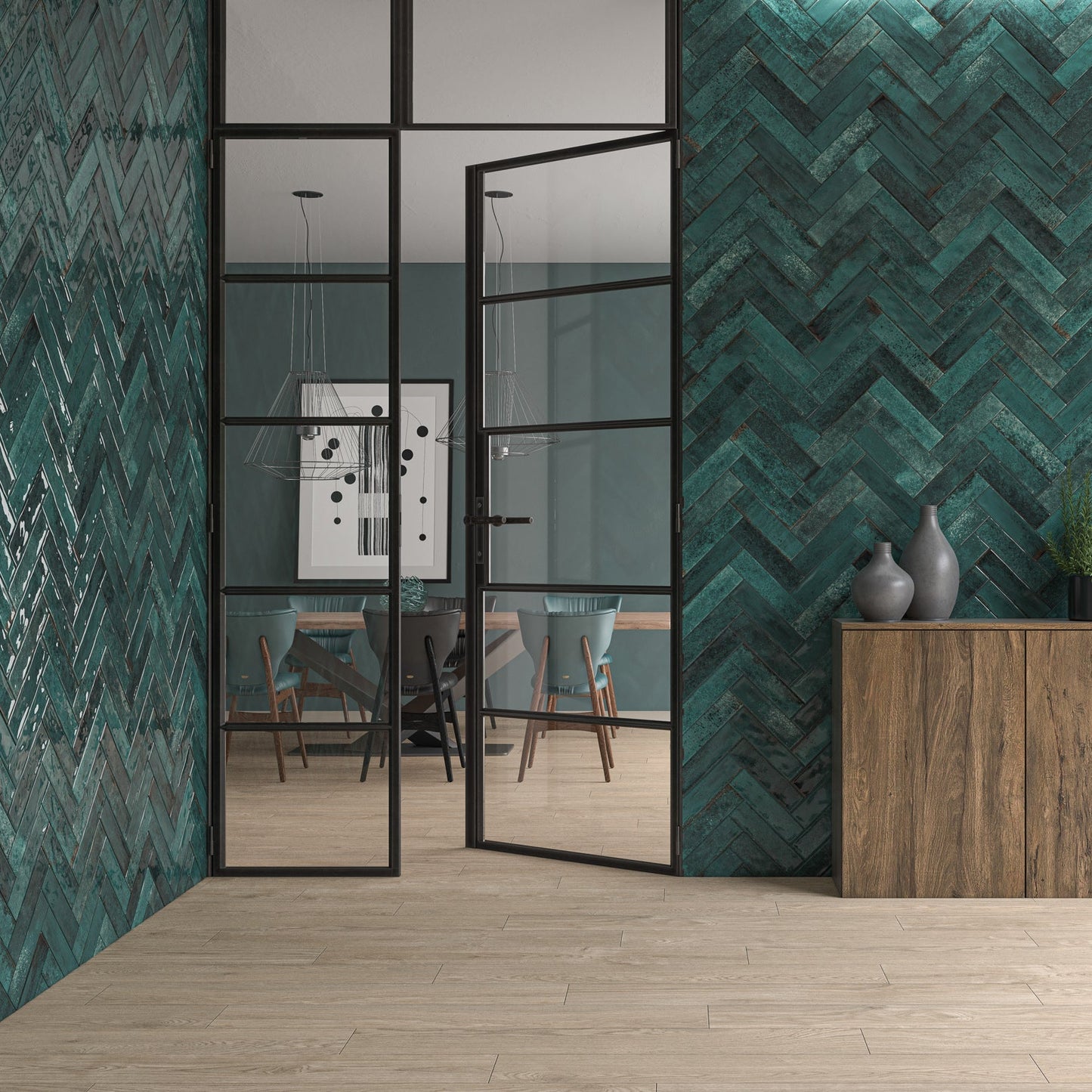 Rio Blue Lagoon Gloss Wall Tiles 7.5x30cm