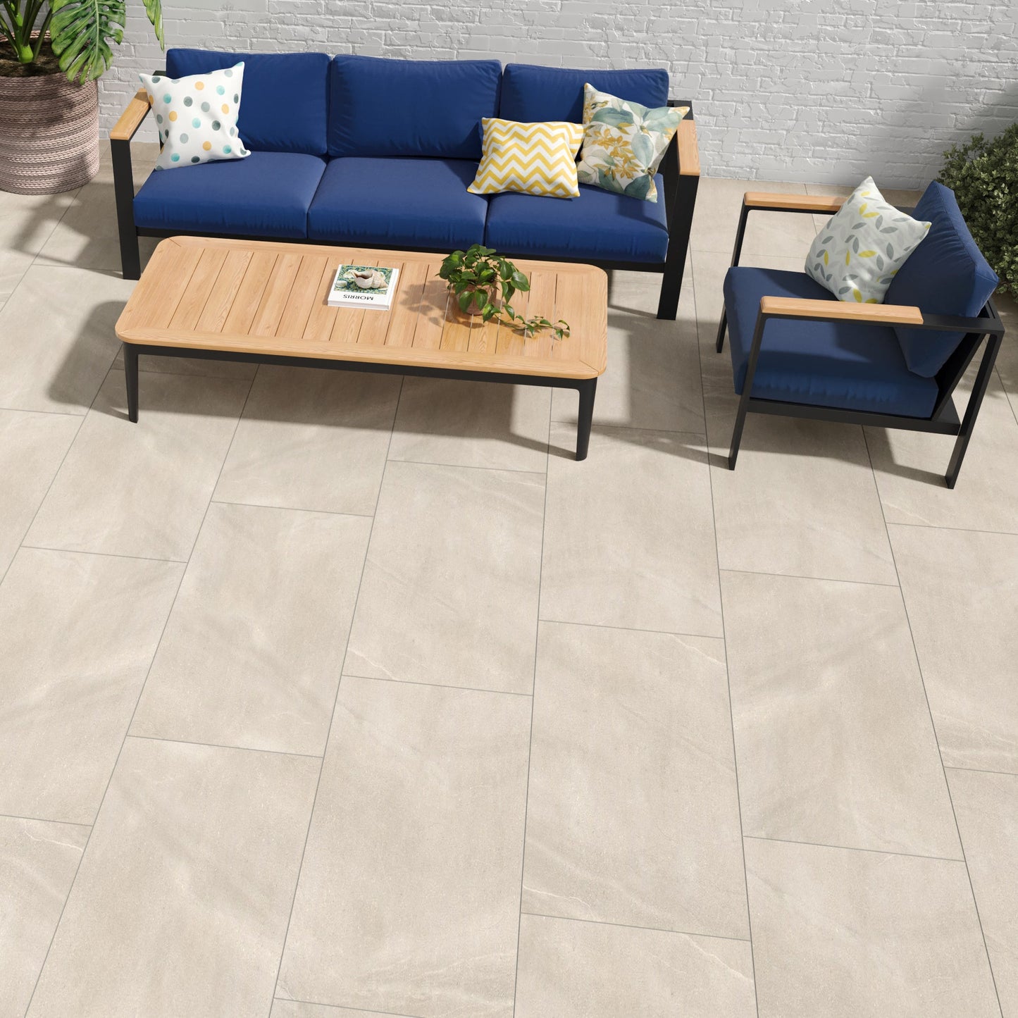 Earth Beige Porcelain Slab 60x120cm