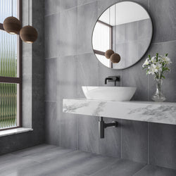 Nordic Obsidian Grey Stone Wall and Floor Tiles 66x33cm - Metro Tiles