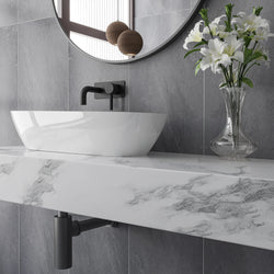 Nordic Obsidian Grey Stone Wall and Floor Tiles 66x33cm - Metro Tiles