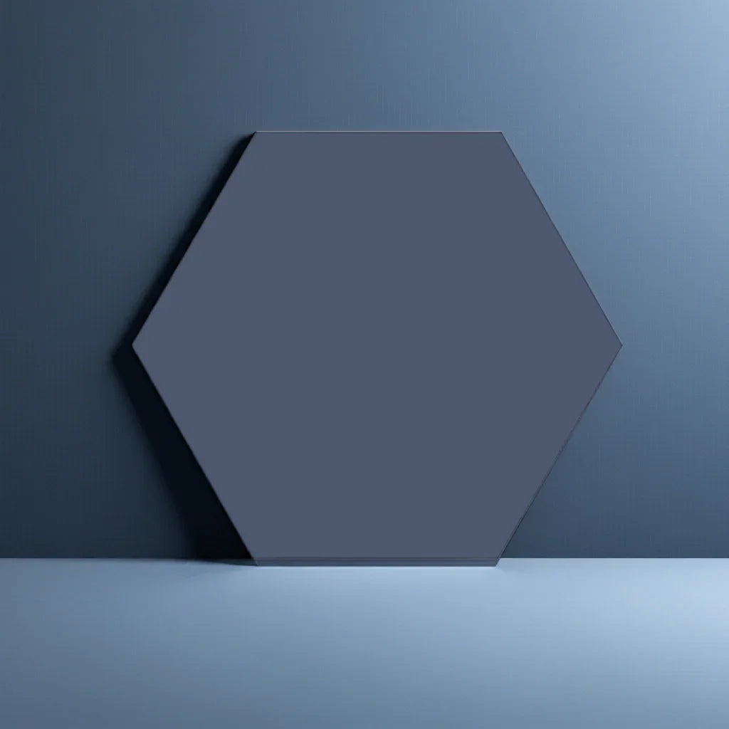 Hexagon Navy Matt Wall And Floor Tiles 23x27cm - Metro Tiles