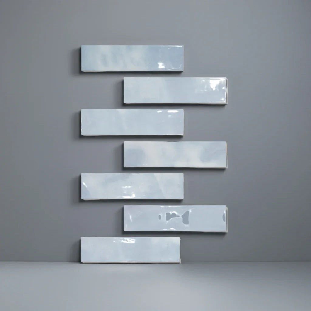 Lagoon Sky Blue Gloss 7.5x30cm - Metro Tiles
