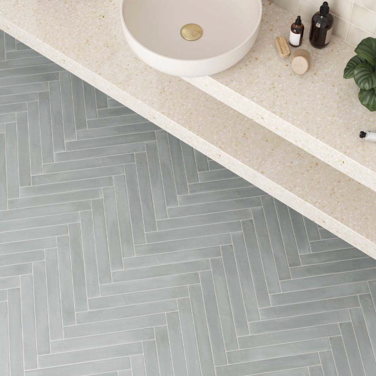 Dwell Mediterranean Blue Matt Wall Tile 5x40cm