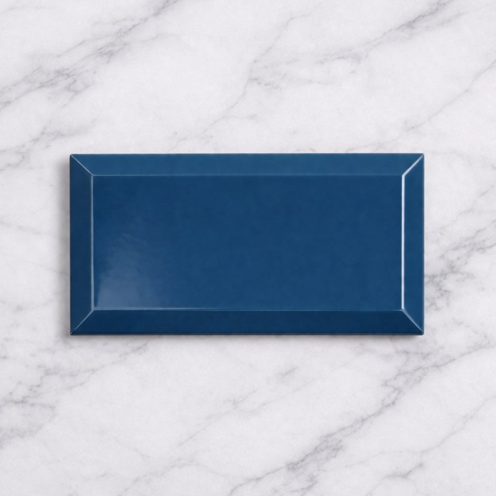 Metro Midnight Blue Gloss Wall Tiles 10x20cm