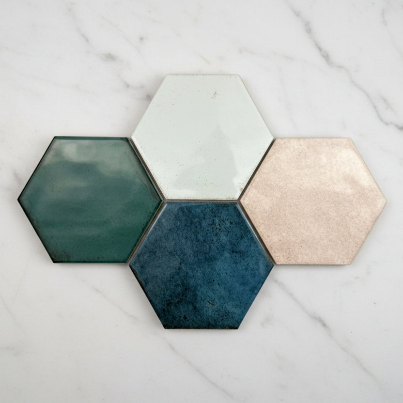 Verona Ink Blue Hexagon Wall Tiles