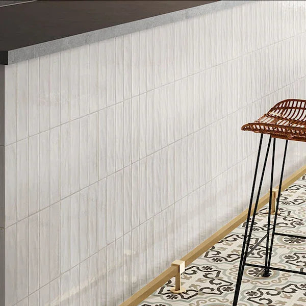 Verona Antique White Ceramic Wall Tiles 7.5x30cm - Metro Tiles