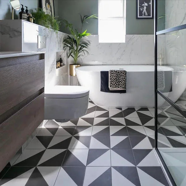 Retro Black Feature Tiles 20x20cm