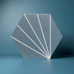 Palm Springs Blue Hexagon Tiles 23.2x26.7cm - Metro Tiles