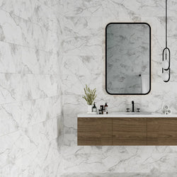 Palermo White Marble Matt 60x30cm - Metro Tiles