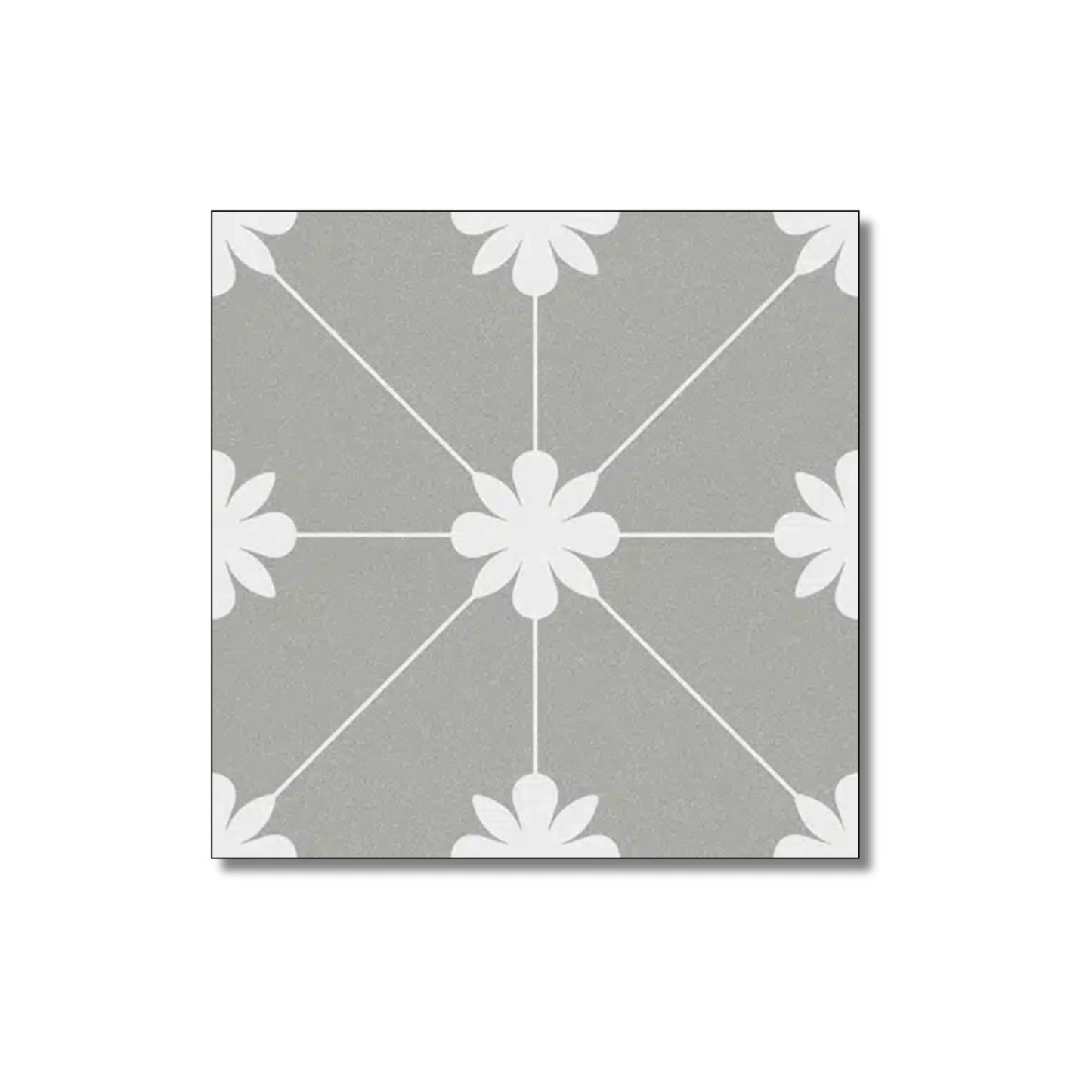 Lotus Grey Wall and Floor Tiles 20x20cm - Metro Tiles