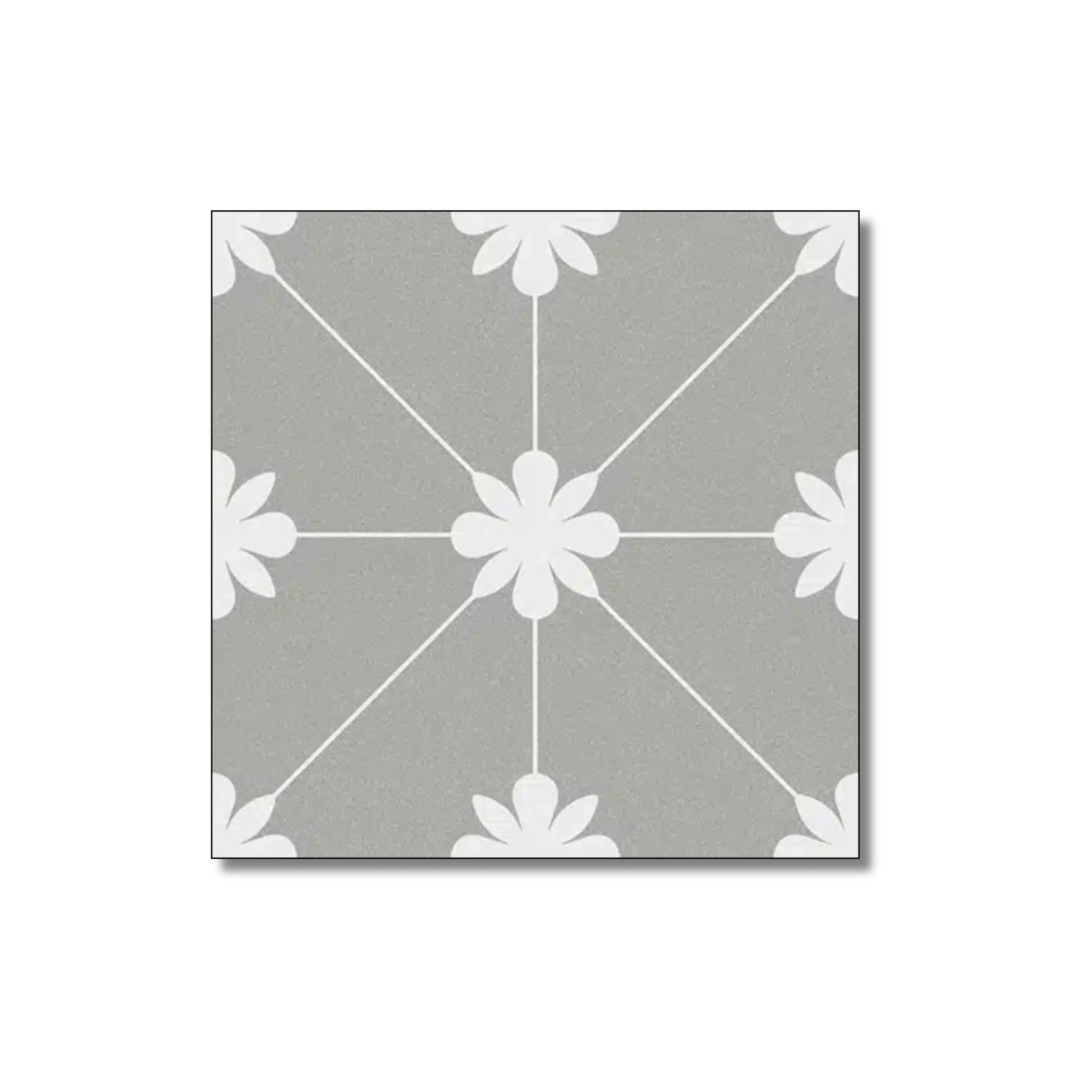 Lotus Grey Wall and Floor Tiles 20x20cm - Metro Tiles