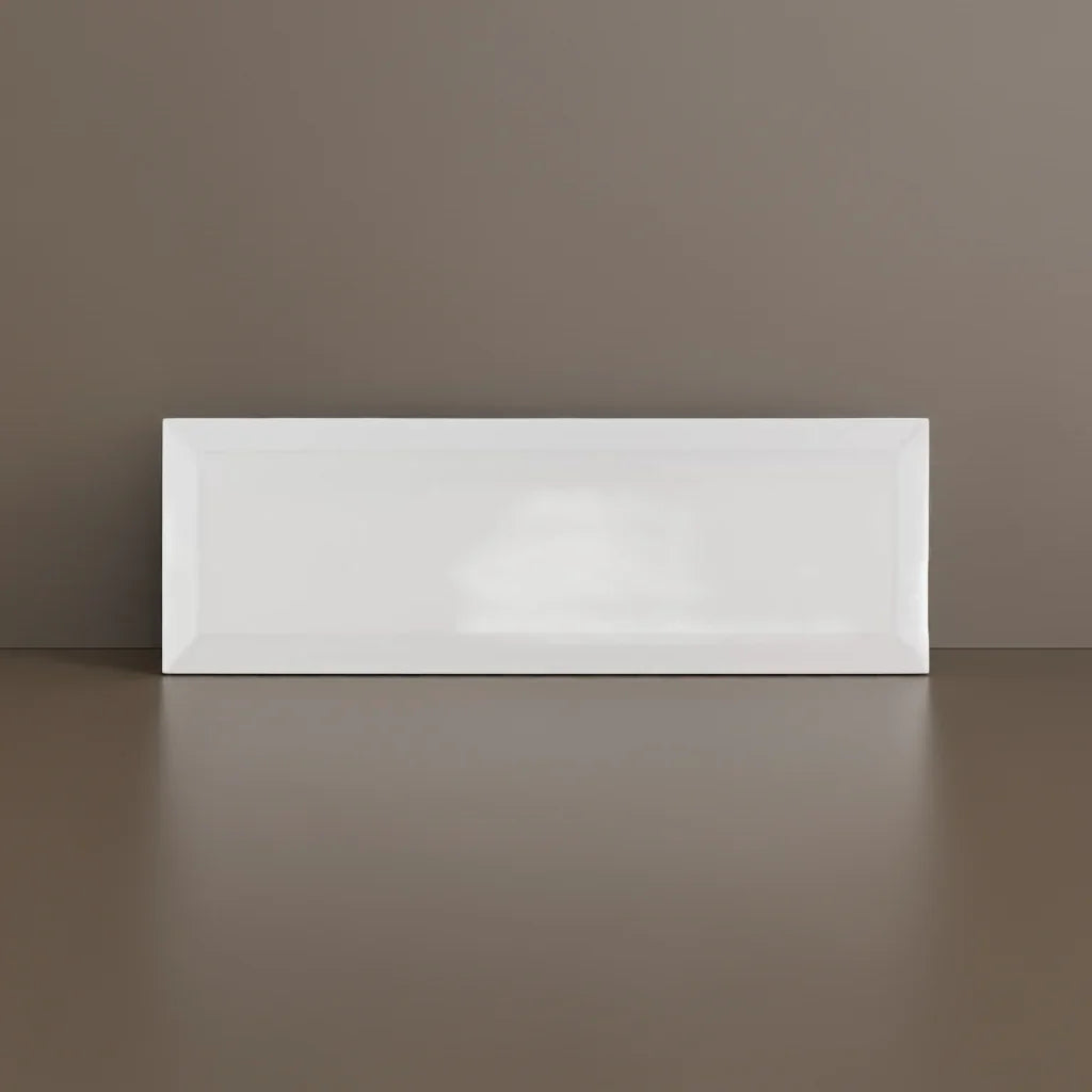 Brick Metro XL White Gloss Wall Tiles 10x30cm - Metro Tiles