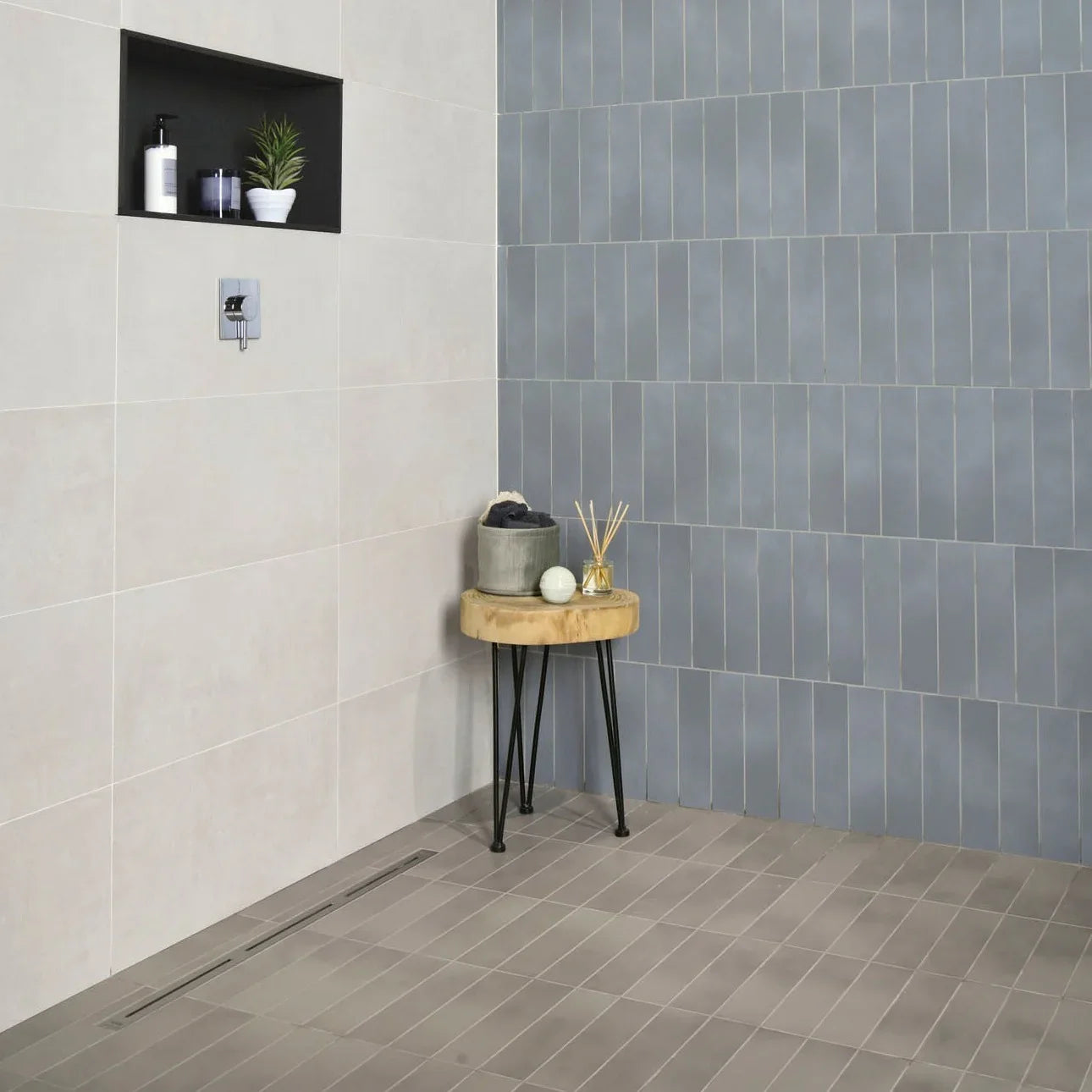 Manhattan Light Grey Wall and Floor Tile 7.2x29.5cm - Metro Tiles