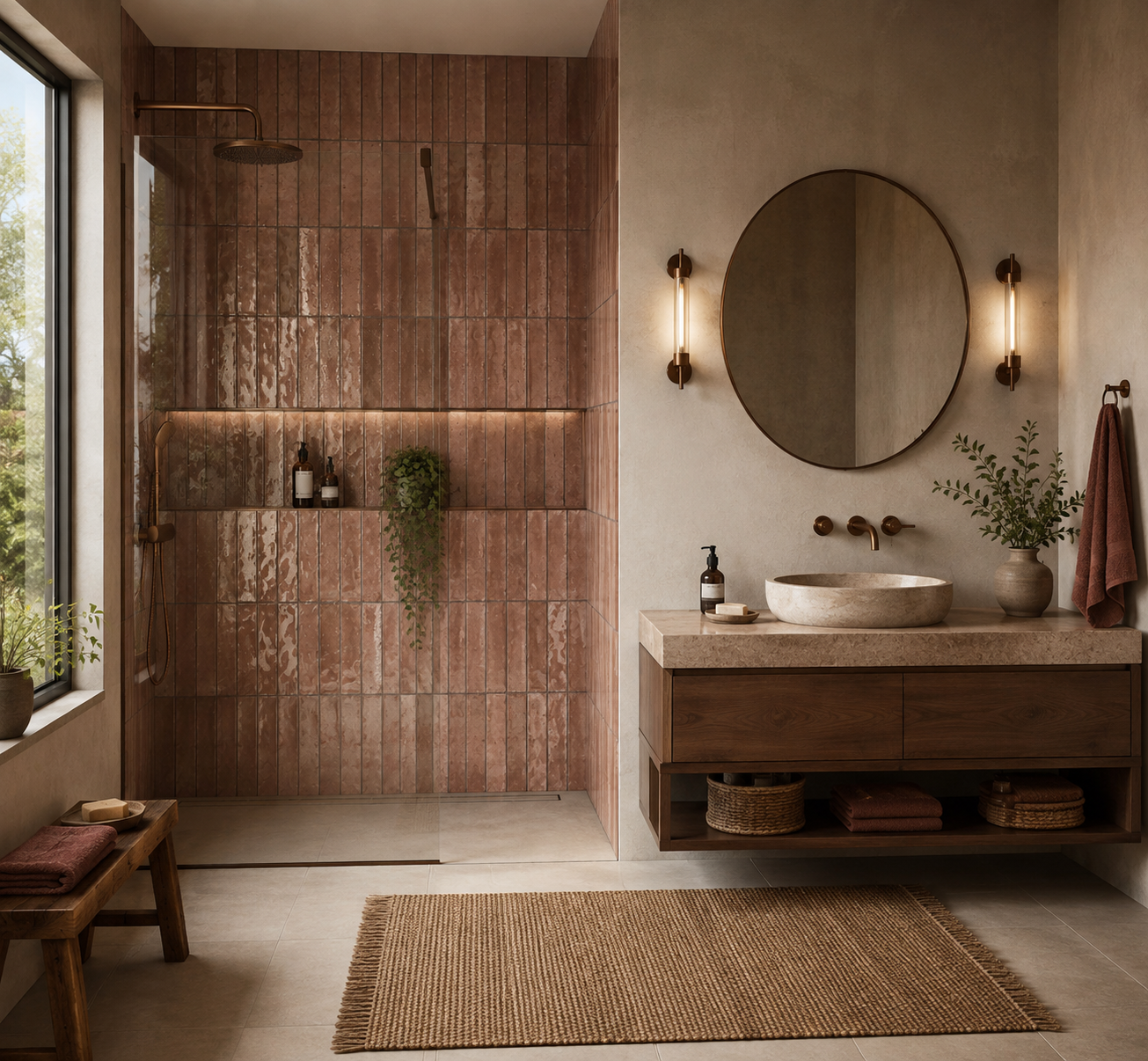 Verona Clay Ceramic Wall Tiles 7.5x30cm