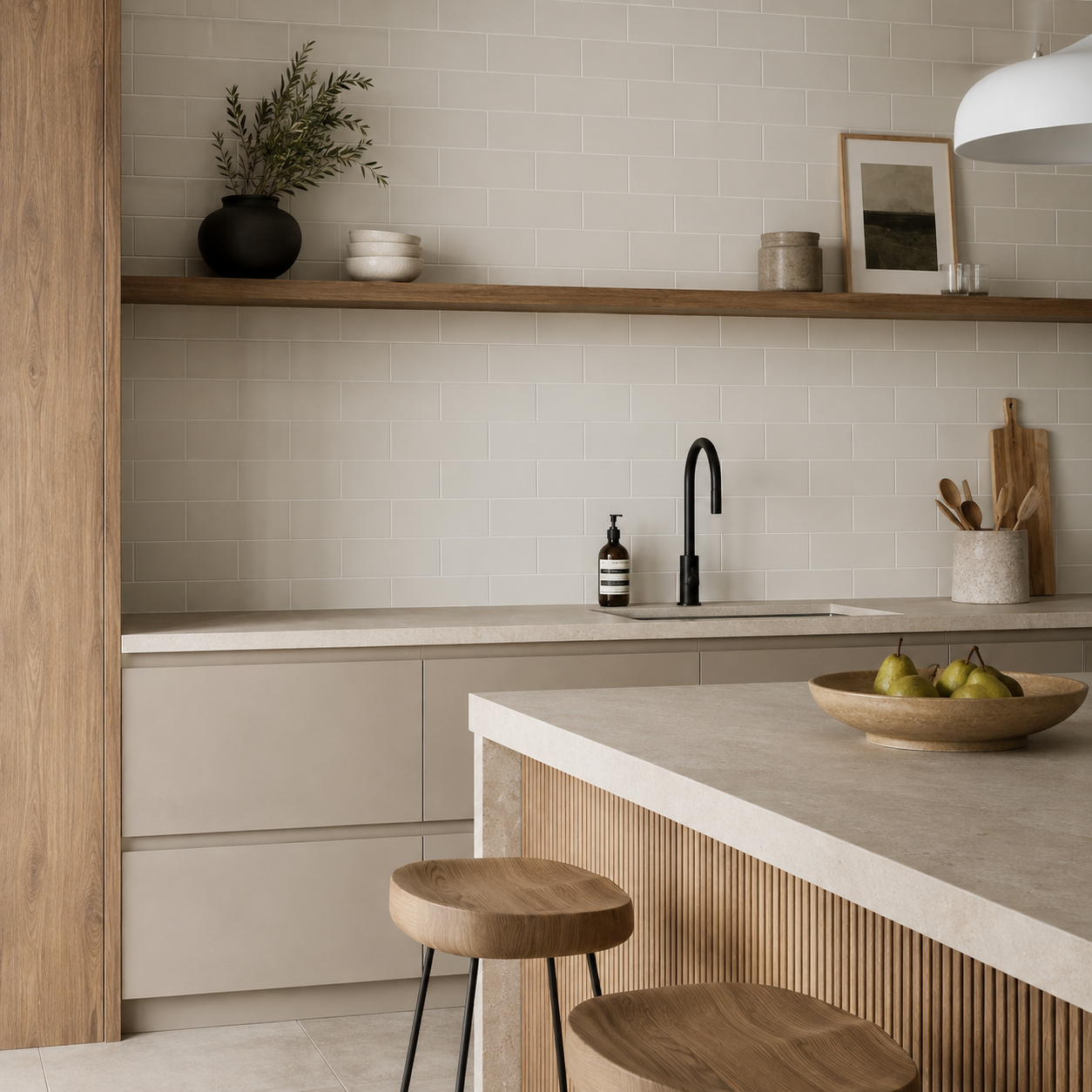 Metro Cream Flat Matt 10x20cm