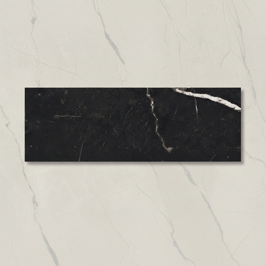 Chelsea Black Marble Porcelain Floor Tile 6x25cm