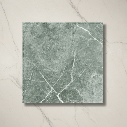 Chelsea Green Marble Porcelain Floor Tile 25x25cm