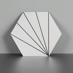 Palm Springs White Hex Tiles 21.5x25cm - Metro Tiles