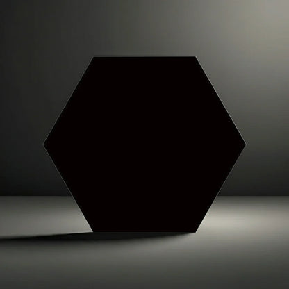 Hexagon Black Matt Floor And Wall Tiles 23x27cm - Metro Tiles