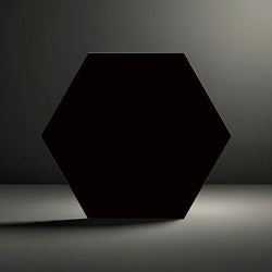 Hexagon Black Matt Floor And Wall Tiles 23x27cm - Metro Tiles