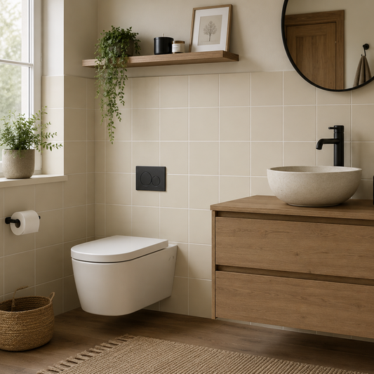 Modern Square Beige Flat Matt 15x15cm