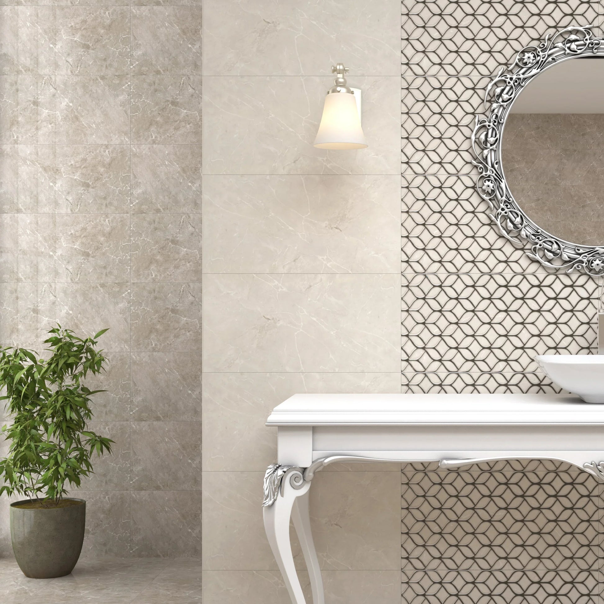 Palermo Bone Marble Gloss 60x30cm - Metro Tiles