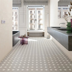 Lotus Grey Wall and Floor Tiles 20x20cm - Metro Tiles