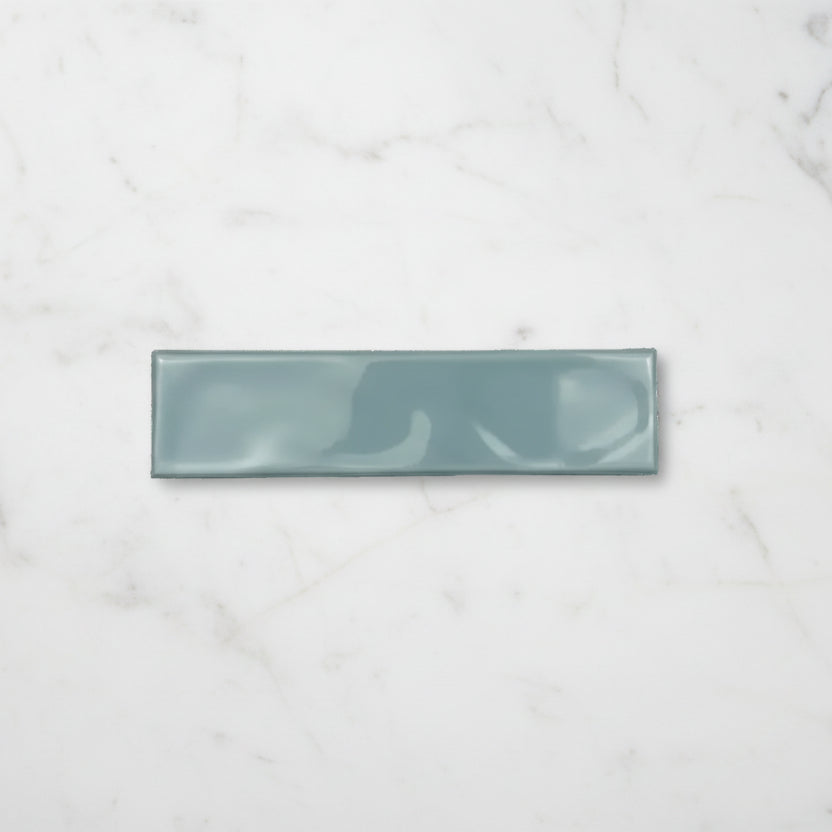 Lucia Aqua Blue Gloss Wall Tiles 7.5x30cm