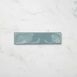 Lucia Aqua Blue Gloss Wall Tiles 7.5x30cm