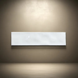 Lucia Cloud White Gloss Wall Tiles 7.5x30cm - Metro Tiles