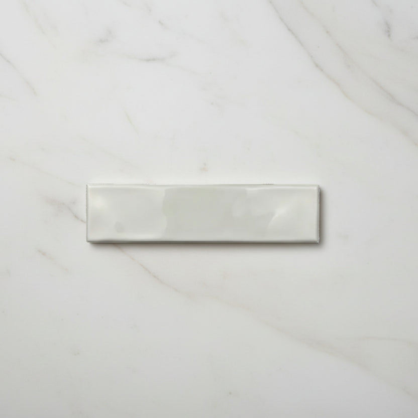 Lucia Cloud White Gloss Wall Tiles 7.5x30cm