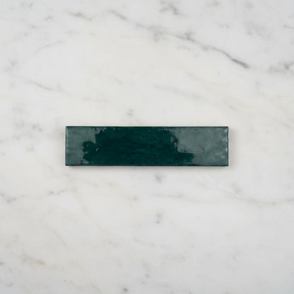 Lume Forest Green Wall And Floor Tiles 6x24cm