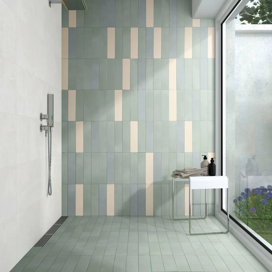 Manhattan Green Wall and Floor Tile 7.2x29.5cm - Metro Tiles