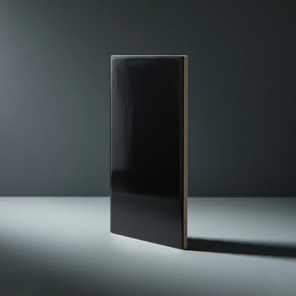 Metro Black Flat Gloss 10x20cm - Metro Tiles