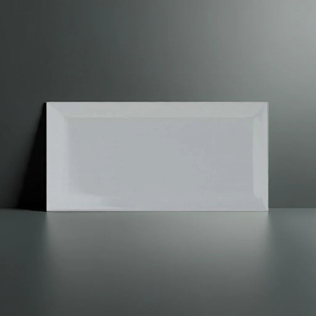 Metro Light Grey Gloss 10x20cm - Metro Tiles