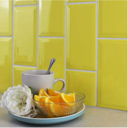 Metro Yellow Gloss 10x20cm - Metro Tiles