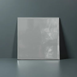 Modern Square Grey Flat Gloss 15x15cm - Metro Tiles