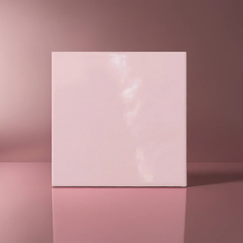 Modern Square Pink Flat Gloss 15x15cm - Metro Tiles