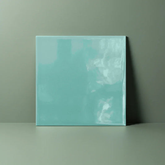 Modern Square Sage Green Flat Gloss 15x15cm - Metro Tiles