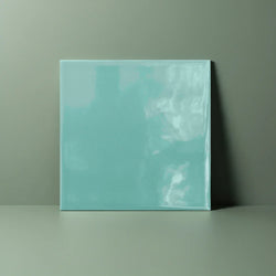 Modern Square Sage Green Flat Gloss 15x15cm - Metro Tiles
