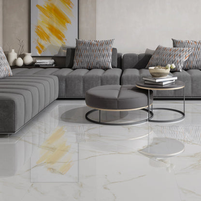 Palatina Gold Marble Gloss 60x30cm - Metro Tiles