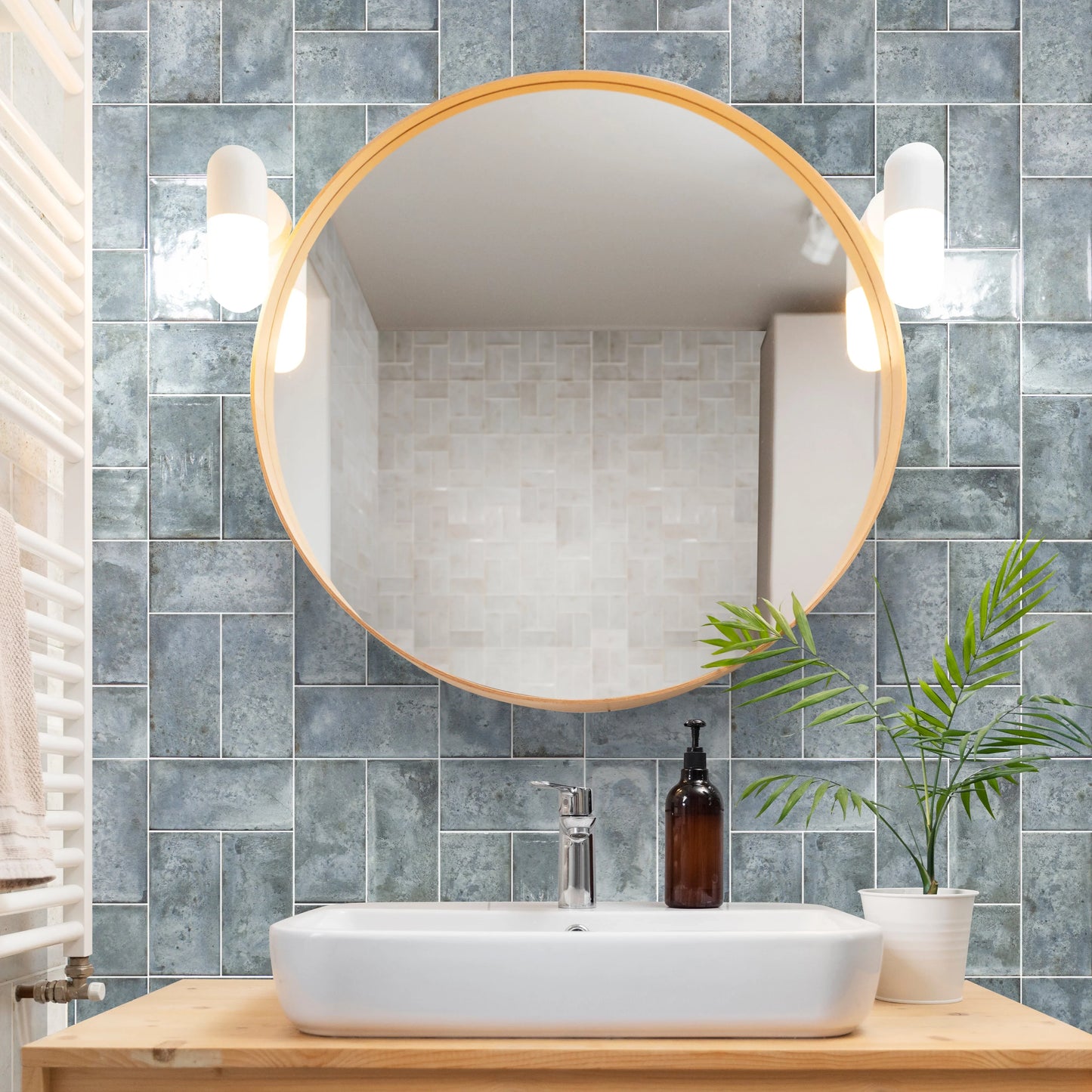 Pastel Green Wall Tile 10x20cm - Metro Tiles