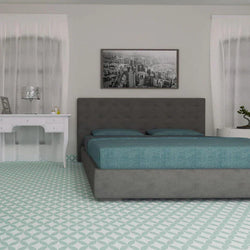 Petals Green Feature Tile 22.5x22.5cm - Metro Tiles