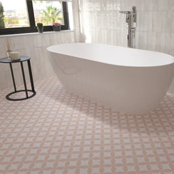 Petals Pink Feature Tile 22.5x22.5cm - Metro Tiles