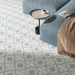 Roma Blue Floor Tile 23x23cm - Metro Tiles