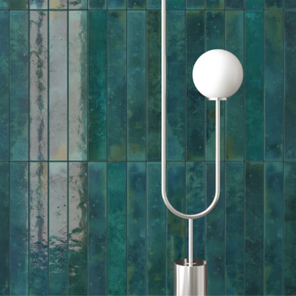 Subway Turquoise Wall Tile 5x40cm - Metro Tiles