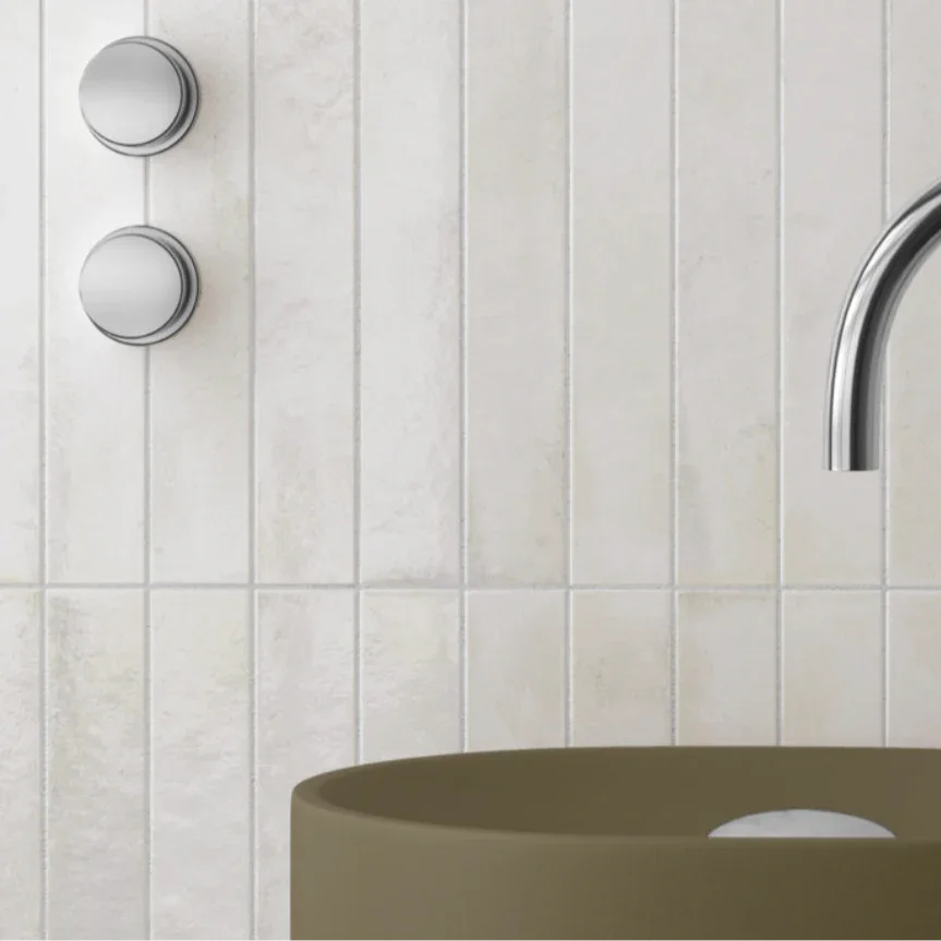 Subway White Wall Tile 5x40cm - Metro Tiles