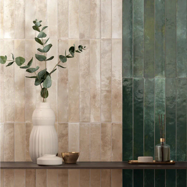 Subway Forest Green Wall Tile 5x40cm