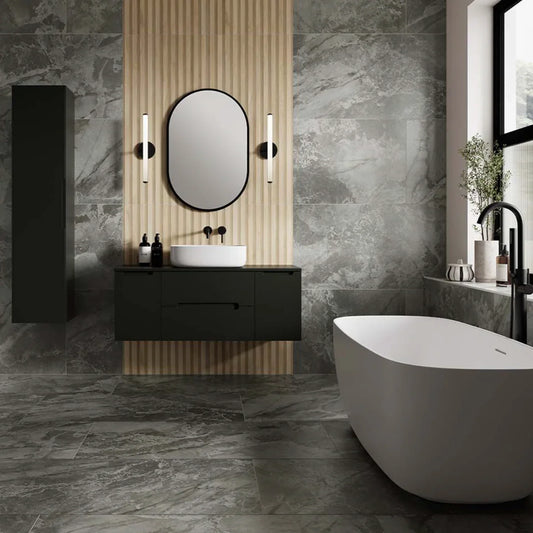 Hollywood Dark Lappato Glazed Porcelain 120x60cm - Metro Tiles